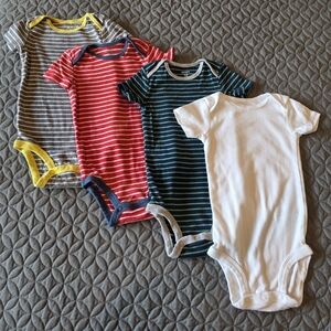 Carter's Bundle Of 4 Bodysuits With Snap Closures, 12 Mo